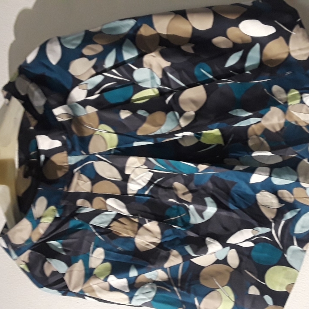 C1*NEW ANN TAYLOR FULLY-LINED PLEATED MULTI COLOR SZ. 10P SKIRT